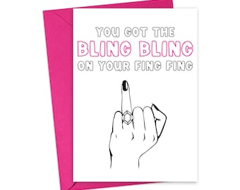 Funny Engagement Card Funny Just Engaged Gifts Engagement Gifts for Best Friend Funny Bridal Shower Card - Newly Engaged Gift for the Bride