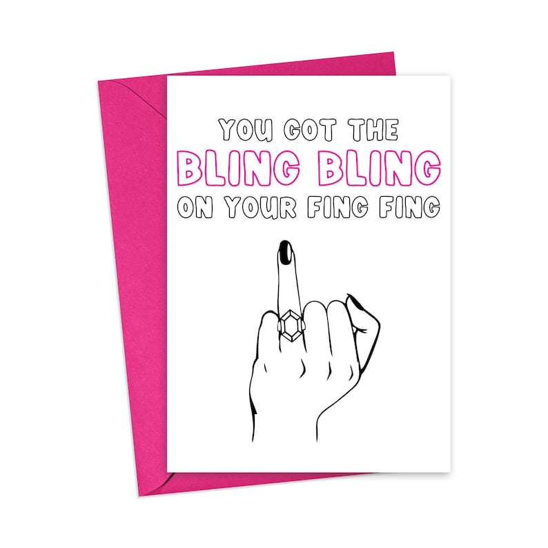 Funny Engagement Card Funny Just Engaged Gifts Engagement Gifts for Best Friend Funny Bridal Shower Card - Newly Engaged Gift for the Bride bild 1