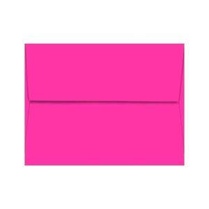 May include: A bright pink envelope, ready for sending a letter or card.