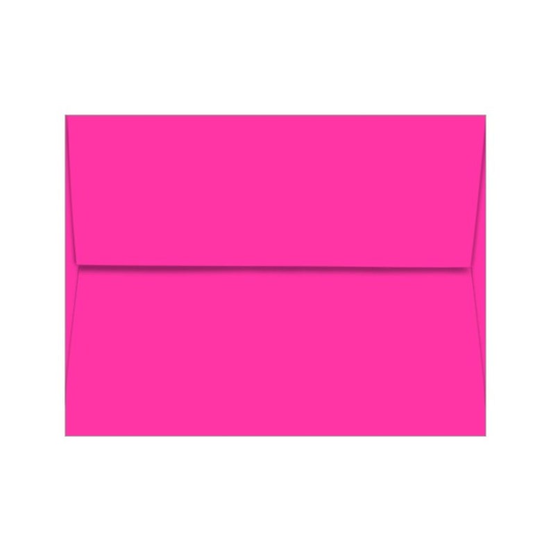 May include: A bright pink envelope, ready for sending a letter or card.