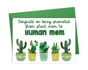 New Baby Cards Expecting Mom Card New Mom Card for Expecting Mom Funny Pregnancy Card New Parent Gift Congratulations Card Baby Shower Card