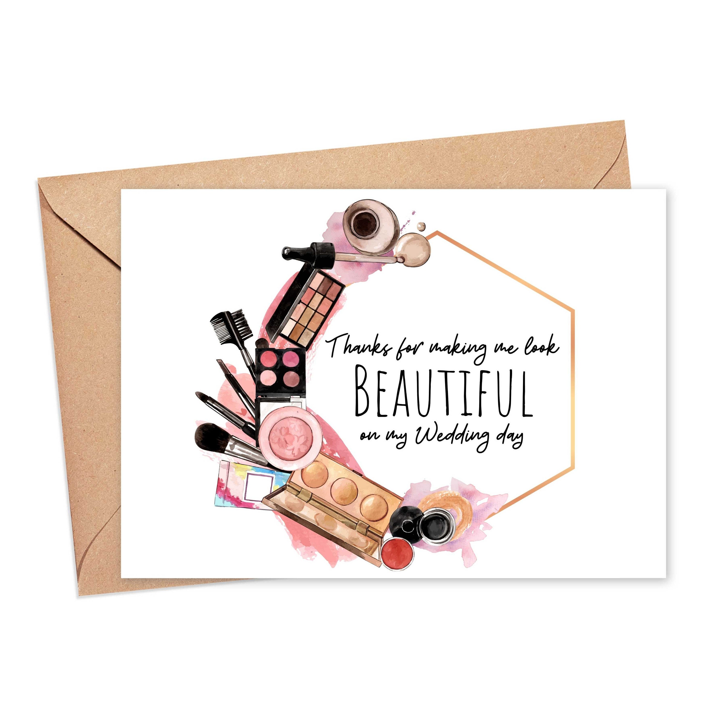 Makeup Thank You Cards Thank You Card for Makeup Artist Etsy