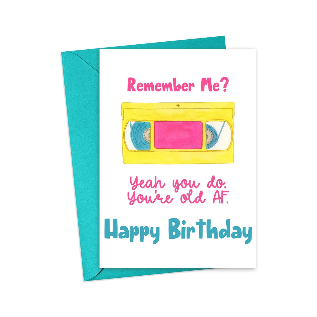 90s Birthday Card Funny Birthday Card for Best Friend Retro Birthday