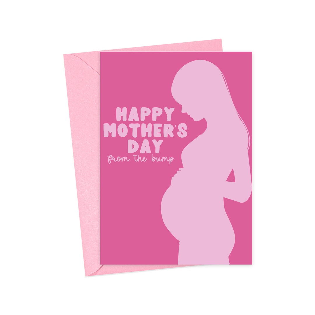 Expectant Mothers Day Card Pregnant Mothers Day Card Bump Mothers Day