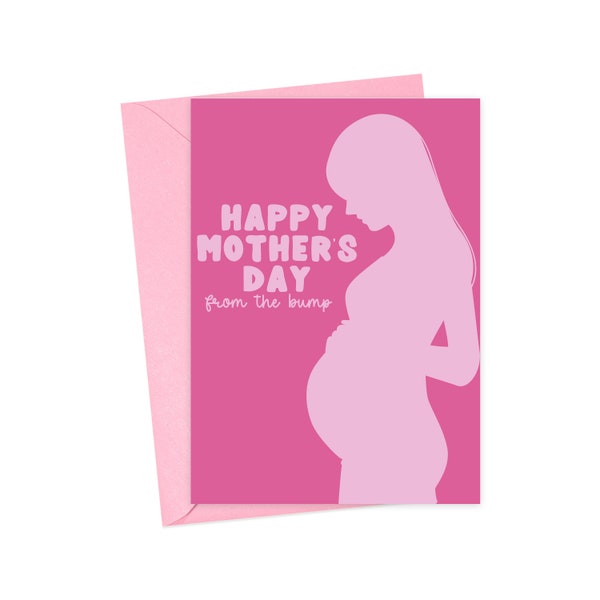 Expectant Mothers Day Card Pregnant First Mothers Day Card from the Bump First Time mom Gift Mother's Day Gifts from Baby 1st Mothers Day