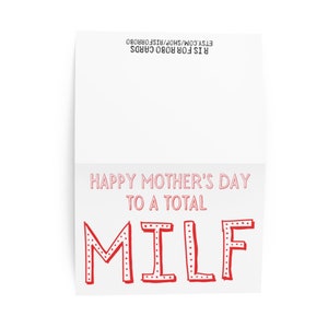 Mothers Day Gift from Husband MILF Card Mothers Day Gift for Wife Mother's Day Funny Mothers Day Card for Wife Mothers Day Gift for Friend image 4