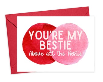 Funny Best Friend Card for Her Card for BFF Best Friend Gifts Long Distance Friendship Gifts for Best Friend Female - Roommate Gift for Her