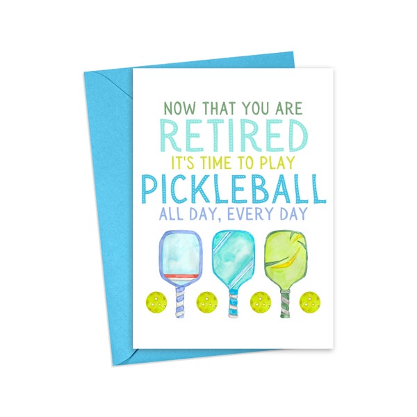 Funny Retirement Card for Him Pickleball Gifts Retirement Gift for Men - Retirement Gifts for Women Pickleball Cards for Coworker Retirement