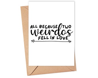 Funny Wedding Card for Couple Funny Wedding Gifts Engagement Gifts for Best Friend - Lesbian Wedding Card Funny Anniversary Card for Husband
