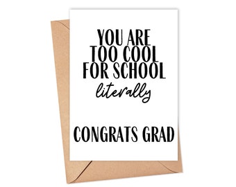 College Graduation Gift for Her High School PHD Graduation Gift Funny Graduation Card for Boyfriend Graduation Card for Friend Printable