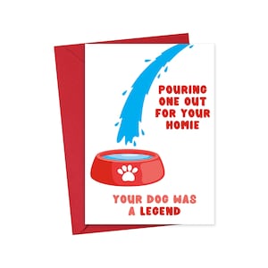Funny Dog Sympathy Card Bereavement Card Pet Sympathy Card Dog Loss Card Dog Memorial Gifts Dog Remembrance Gift Pet Loss Gift for Dog Owner