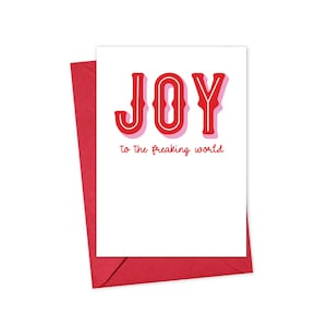 JOY Funny Christmas Cards Funny Holiday Cards - Printable Christmas Cards - Unique Holiday Cards - Sassy Christmas Card Rude Christmas Card