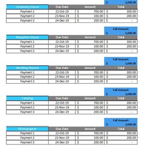 Wedding Budget Spreadsheet - Wedding Budget Template - Printable Wedding Spreadsheet - Wedding Budget Excel - Wedding Budget Tracker Planner image 9