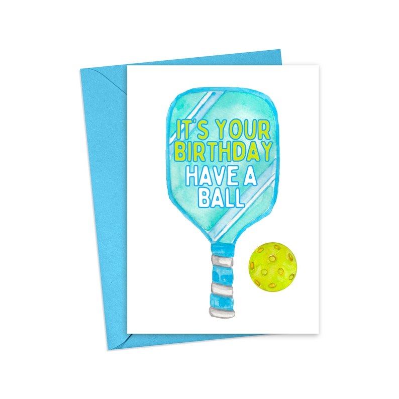 Pickleball Birthday Card Pickleball Gifts for Men Pickleball Gifts for Women Pickleball Cards Funny Birthday Card Pickle Ball Gifts for Him image 1