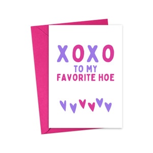 Funny Galentines Day Card Hoe - Funny Galentines Card Galentine Gift for Best Friend Valentine Cards for Friends Printable Cards for Women