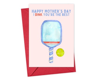 Funny Mothers Day Card Funny Pickleball Card Funny Mothers Day Gift from Daughter Mom Gift from Son Card for Friend Mom Card for Best Friend