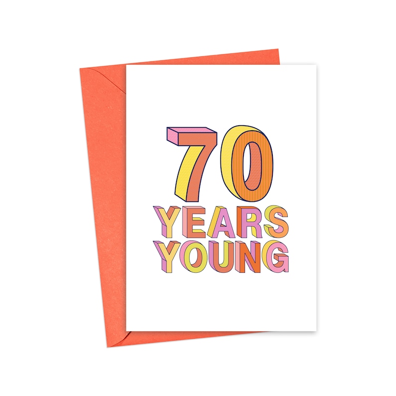 Carte d'anniversaire 70 ans pour homme – Carte d'anniversaire 70 ans drôle pour elle – Cadeau d'anniversaire 70 ans pour homme – Cadeau d'anniversaire 70 ans pour femme – Cadeau pour maman papa image 1