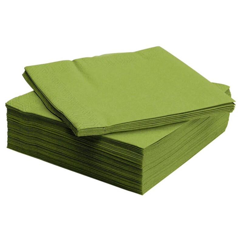 Olive Green Paper Napkins Tissue Tableware Party Wedding Etsy