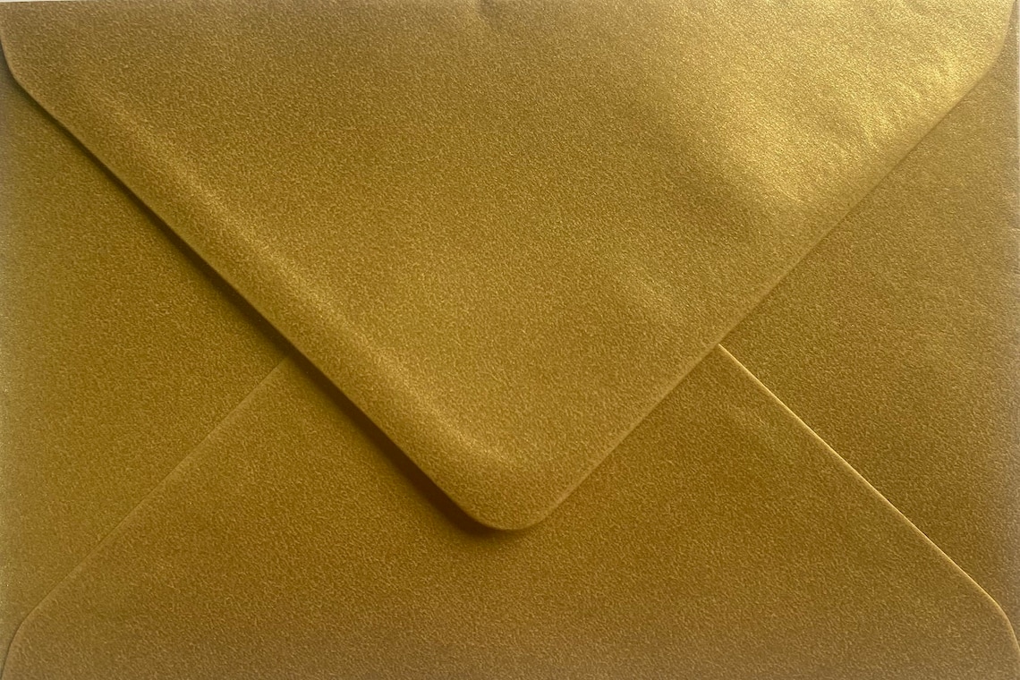 C5 162x229mm Metallic Gold Envelopes for A5 Greeting Cards Wedding
