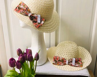 Baby Girls Butterflies Print Design Bonnet //Sun Hat Size 0-6M 6-12M 12-18M