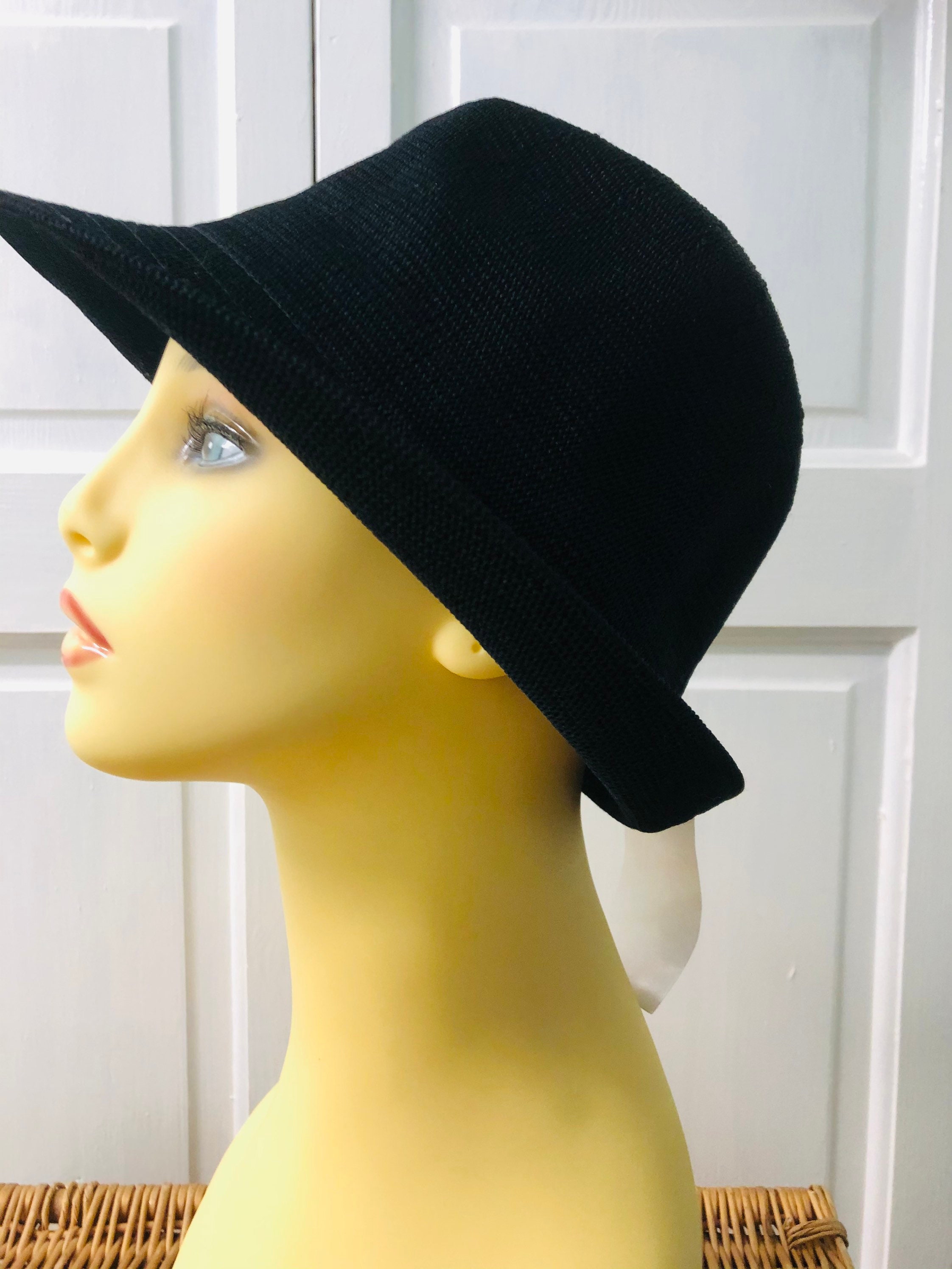 Ladies Black summer Trilby .Boho Chic Trendy cool sun Hat Etsy