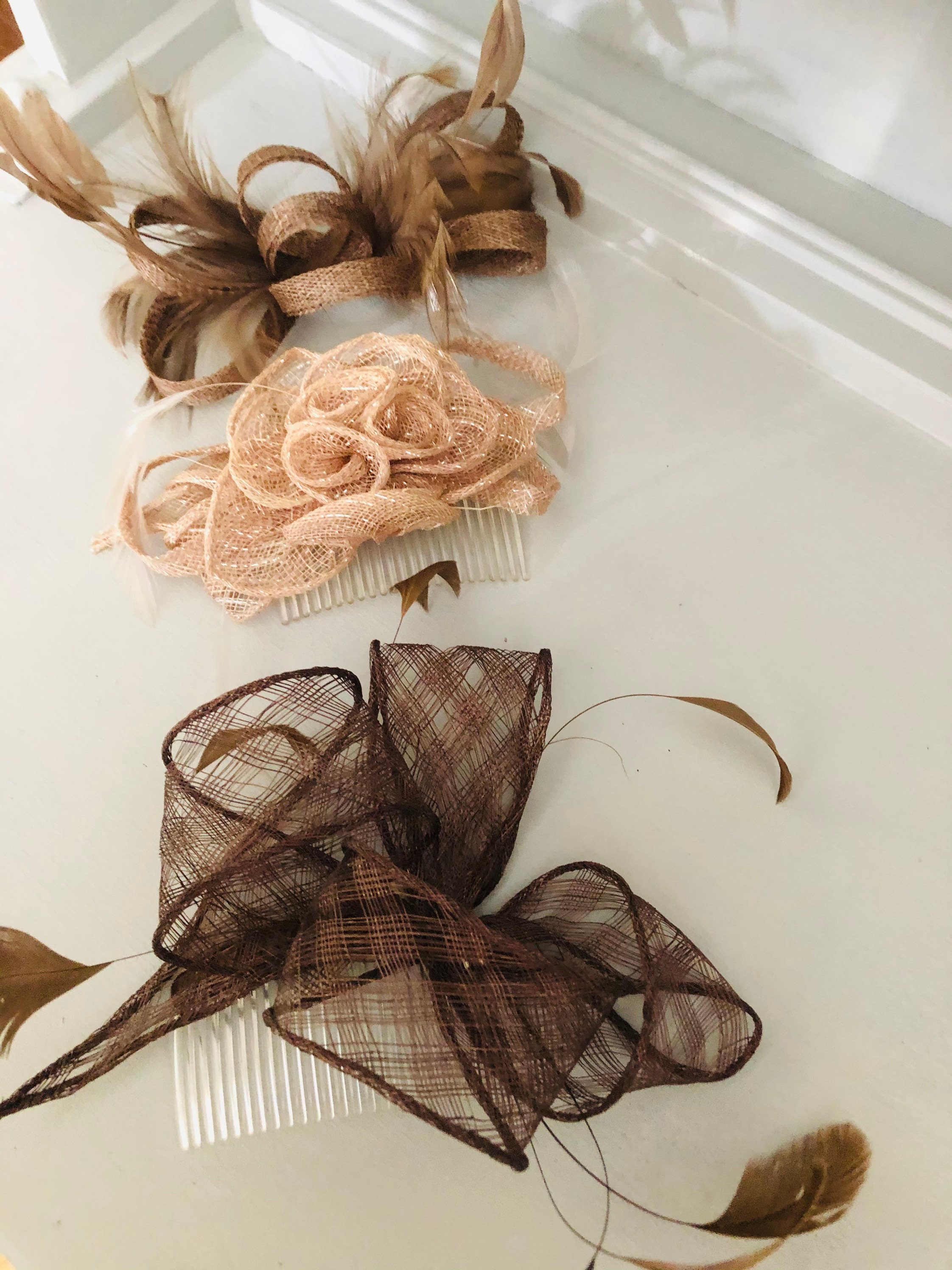 Three Fancy Hair combs / Headpieces. Wedding Hair Accessories Etsy