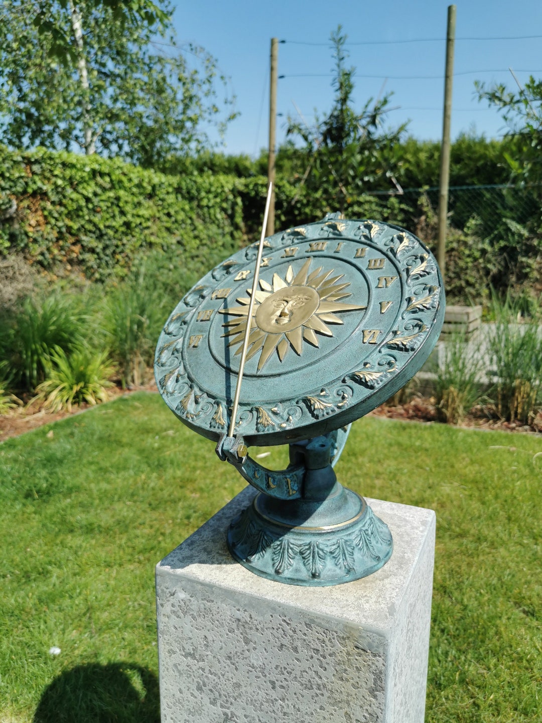 Armillary bronze Sundial Garden Sculpture Armillary Etsy