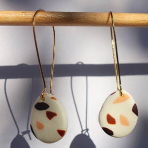 Drop-shaped terrazzo earrings image 4