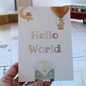 16 Cartes étapes bébé jouets d'enfants