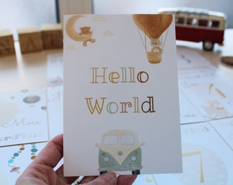 16 Cartes étapes bébé jouets d'enfants