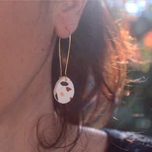 Drop-shaped terrazzo earrings image 6