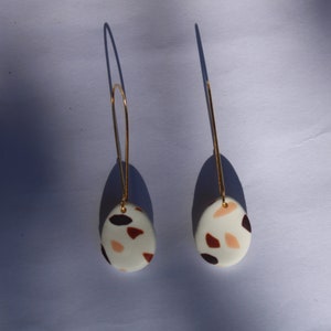 Drop-shaped terrazzo earrings image 3