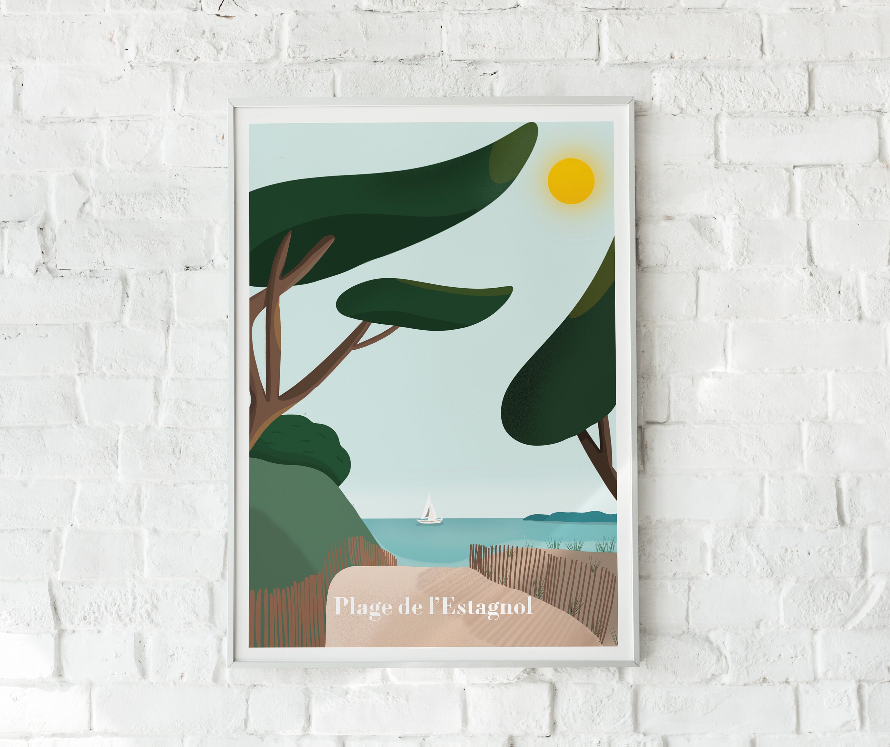 Affiche Vue Mer Paysage Du Sud Est de La France