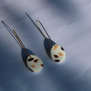 Drop-shaped terrazzo earrings image 5