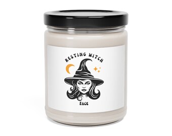 Resting Witch Face Scented Soy Candle, 9oz