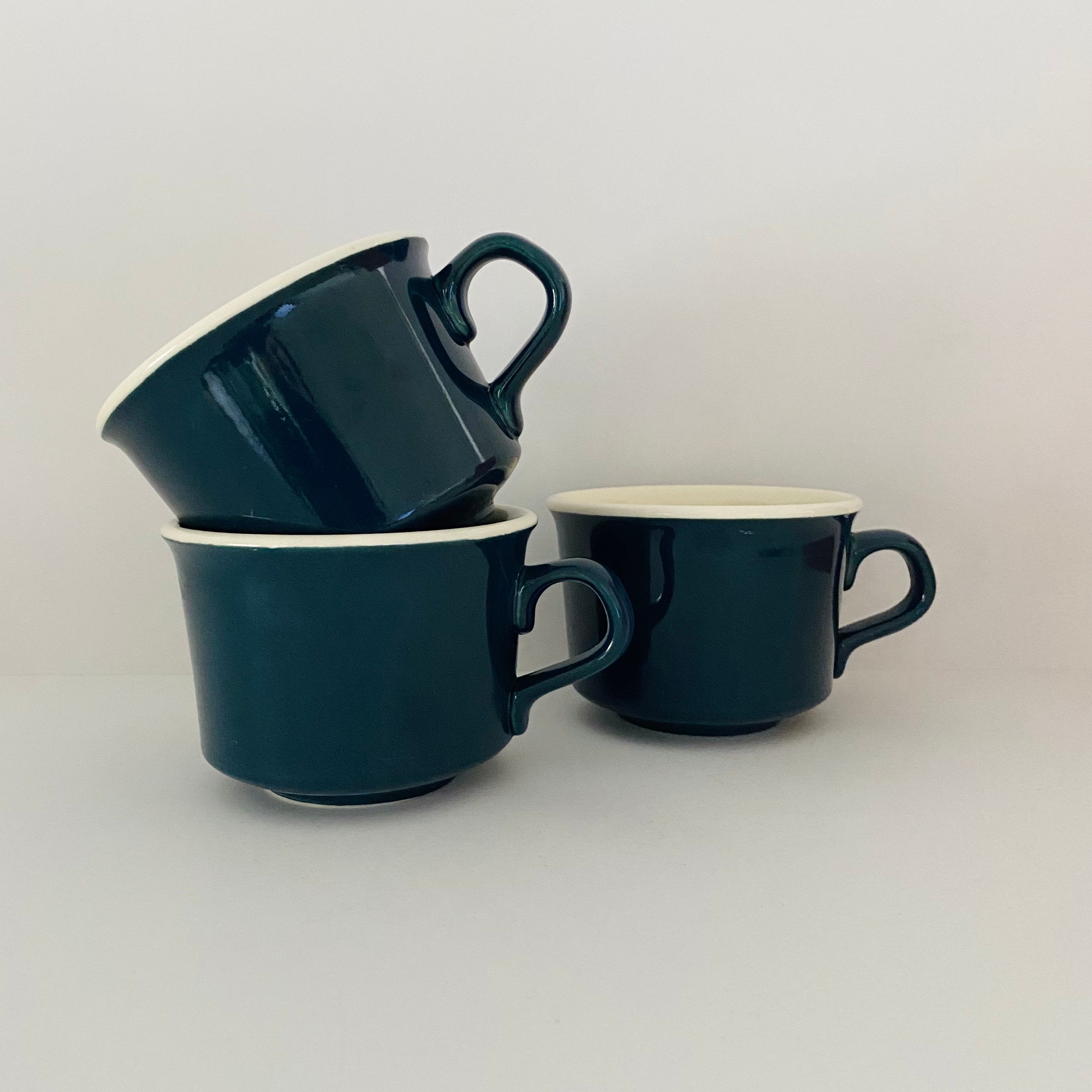 Set of 3 Deep Blue Ceramic Mugs Drinkware Kitchen & Dining Drink