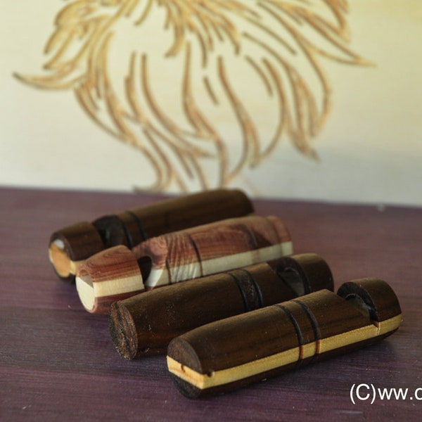 Package of 4 of our mixed wood whistles