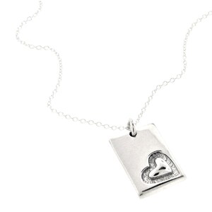 Silver Heart Necklace, Heart Jewelry, Heart Pendant, Love Jewelry, Valentine&#39;s Day Gift, Anniversary Gift for Women, Jewelry for Anniversary