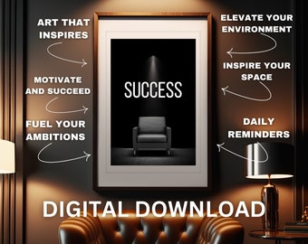 50 Motivational Designs in Black and Grey Tones White Text - Digital Art Print Bundle