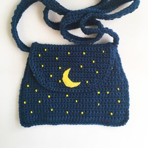 Crochet pattern: moon and stars bag