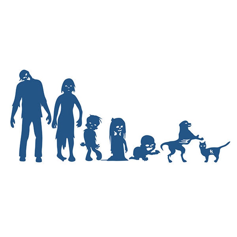 Download Zombie Family Car Pack Logo Emblem Cut SVG | Etsy