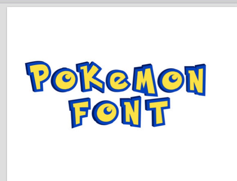 Download Pokemon Font Pikachu Charizard Logo Emblem Cut SVG | Etsy