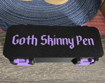 Goth Skinny Pen Wegovi/Mounjaro. Optional Spares Case. Secure, Strong, Discreet