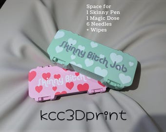 Mounjaro/Wegovi, Edycja Sercowa, Spersonalizowana. Opcjonalne etui na zapasowe akcesoria. Bezpieczne, mocne, dyskretne.