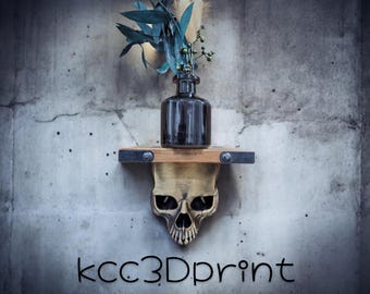 Mała półka ozdobna w kształcie gotyckiej czaszki