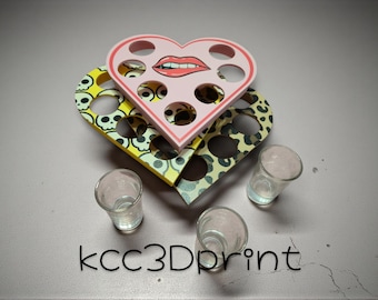 Taca na kieliszki do shotów. Spersonalizowana. Akcesoria na imprezę. Wieczór panieński. Akcesoria do męskiej jaskini.