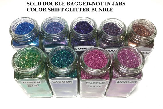 The Shifter Glitter Bundle | 1 oz each color shown | 9 oz total COLOR SHIFT  glitter | check descr.