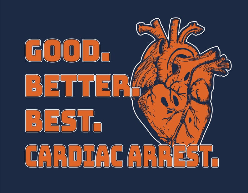 Good Better Best Cardiac Arrest - Chicago Football Shirt - Etsy