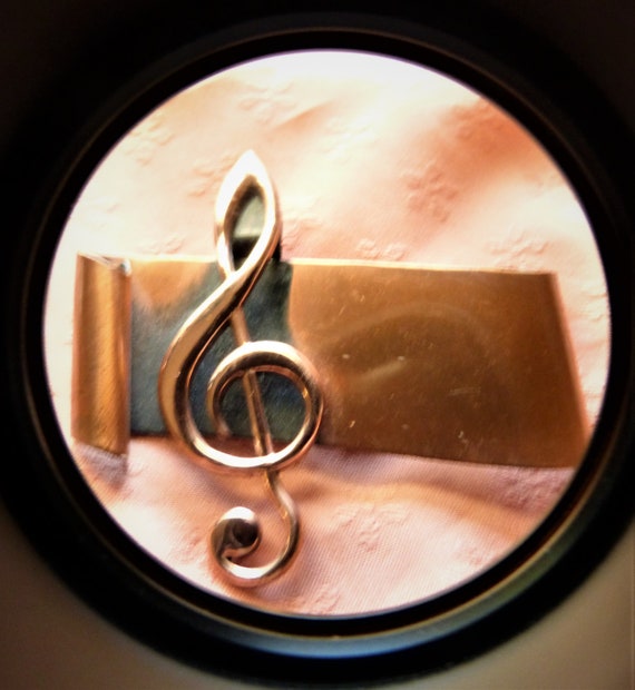 Renoir Copper Treble Clef Brooch