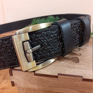 Cinturón de cuero- regalo para él -Regalo del día del padre de cuero genuino